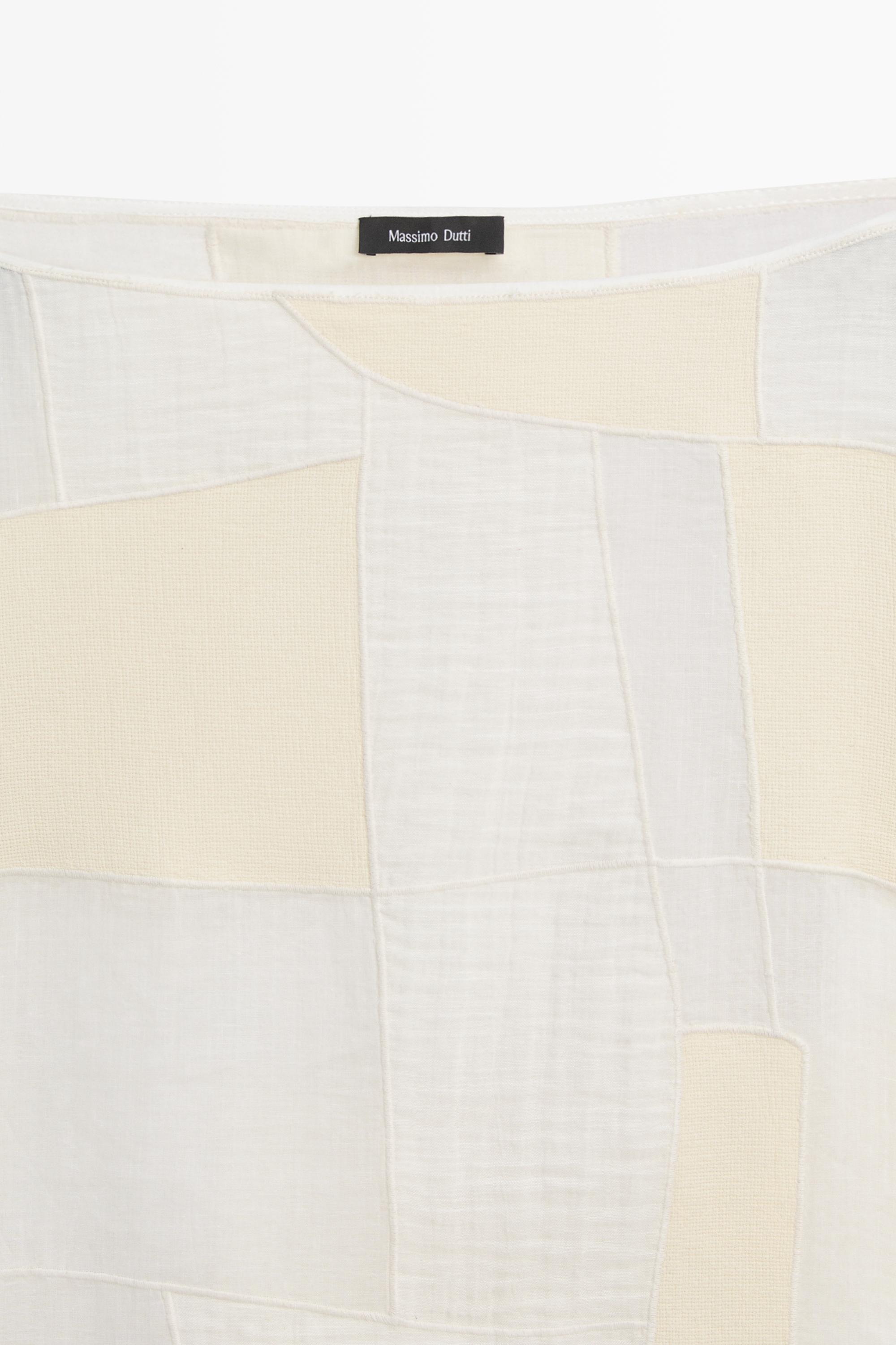 Blouse à col bateau imprimé patchwork
